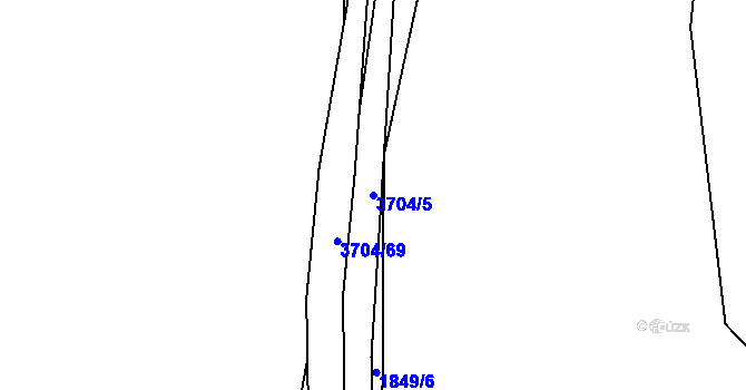 Parcela st. 3704/5 v KÚ Planá u Mariánských Lázní, Katastrální mapa