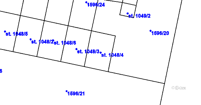 Parcela st. 1048/4 v KÚ Planá u Mariánských Lázní, Katastrální mapa