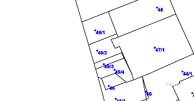 Parcela st. 49/2 v KÚ Planá nad Lužnicí, Katastrální mapa