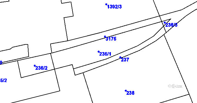 Parcela st. 236/1 v KÚ Planá nad Lužnicí, Katastrální mapa