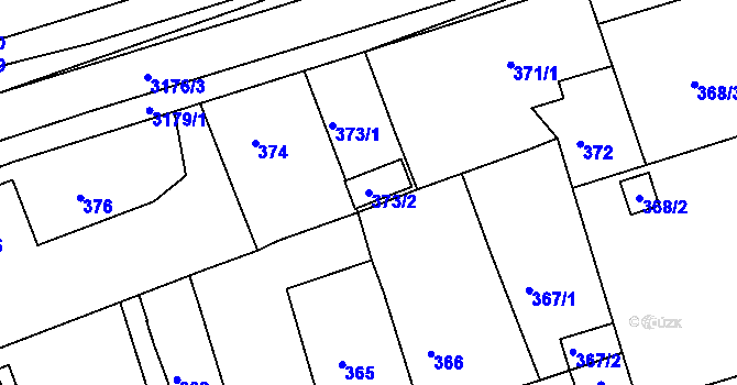 Parcela st. 373/2 v KÚ Planá nad Lužnicí, Katastrální mapa