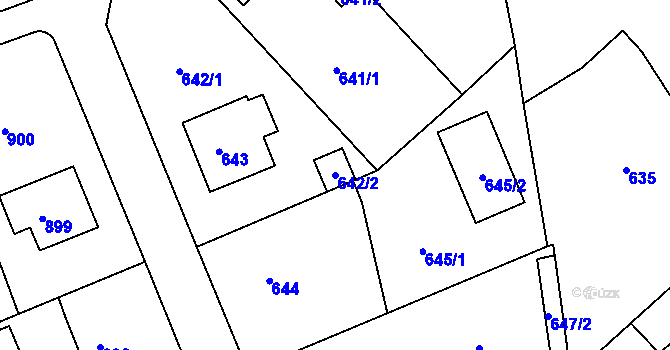 Parcela st. 642/2 v KÚ Planá nad Lužnicí, Katastrální mapa