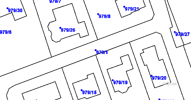 Parcela st. 979/1 v KÚ Planá nad Lužnicí, Katastrální mapa