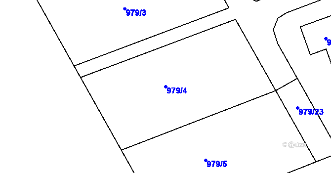 Parcela st. 979/4 v KÚ Planá nad Lužnicí, Katastrální mapa