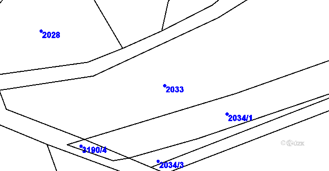 Parcela st. 2033 v KÚ Planá nad Lužnicí, Katastrální mapa
