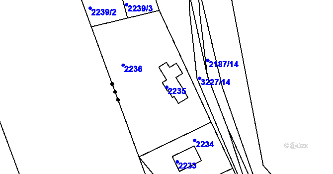 Parcela st. 2235 v KÚ Planá nad Lužnicí, Katastrální mapa