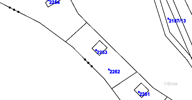 Parcela st. 2253 v KÚ Planá nad Lužnicí, Katastrální mapa