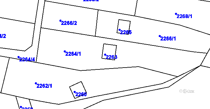 Parcela st. 2263 v KÚ Planá nad Lužnicí, Katastrální mapa