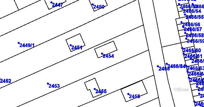 Parcela st. 2454 v KÚ Planá nad Lužnicí, Katastrální mapa