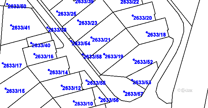 Parcela st. 2633/19 v KÚ Planá nad Lužnicí, Katastrální mapa