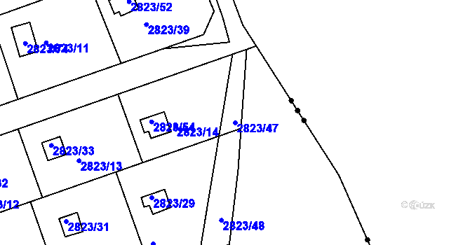 Parcela st. 2823/47 v KÚ Planá nad Lužnicí, Katastrální mapa