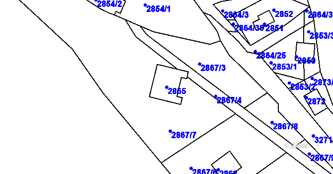 Parcela st. 2865 v KÚ Planá nad Lužnicí, Katastrální mapa