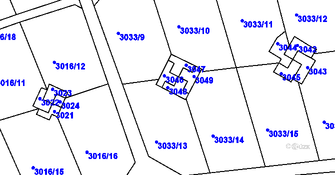 Parcela st. 3048 v KÚ Planá nad Lužnicí, Katastrální mapa