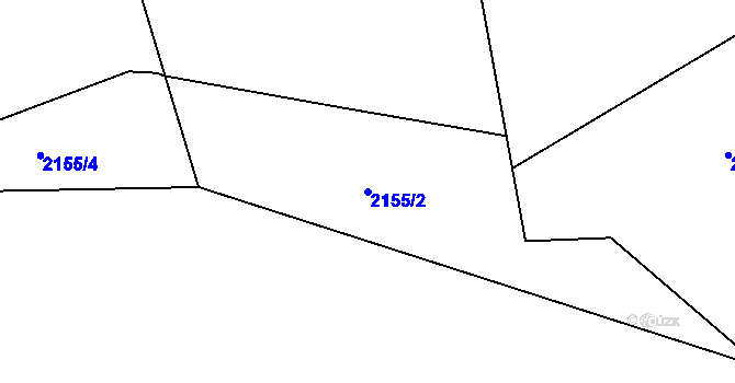 Parcela st. 2155/2 v KÚ Planá nad Lužnicí, Katastrální mapa