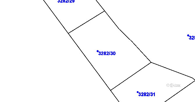 Parcela st. 3282/30 v KÚ Planá nad Lužnicí, Katastrální mapa