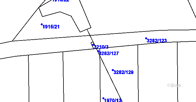 Parcela st. 3282/127 v KÚ Planá nad Lužnicí, Katastrální mapa