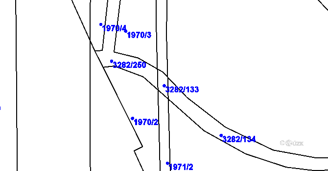 Parcela st. 3282/133 v KÚ Planá nad Lužnicí, Katastrální mapa