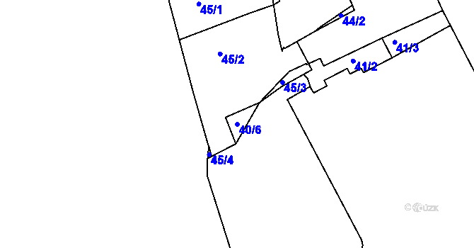 Parcela st. 40/6 v KÚ Planá nad Lužnicí, Katastrální mapa