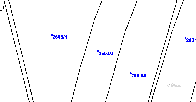 Parcela st. 2603/3 v KÚ Planá nad Lužnicí, Katastrální mapa