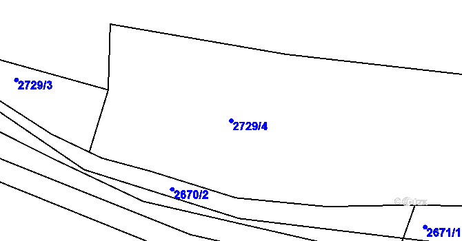Parcela st. 2729/4 v KÚ Planá nad Lužnicí, Katastrální mapa
