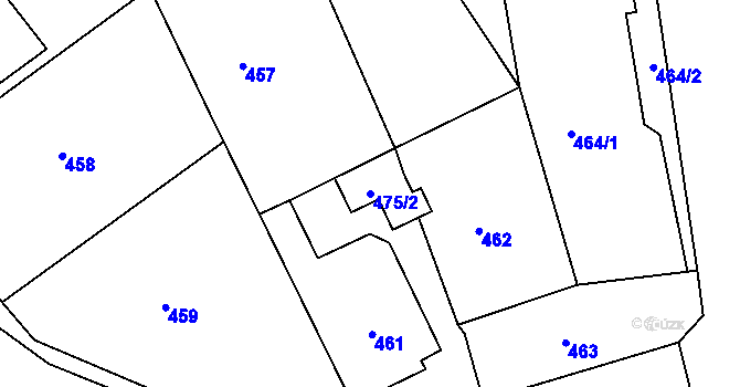 Parcela st. 475/2 v KÚ Planá nad Lužnicí, Katastrální mapa