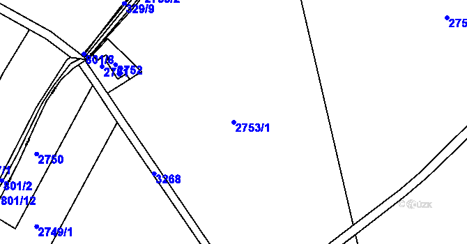 Parcela st. 2753/1 v KÚ Planá nad Lužnicí, Katastrální mapa