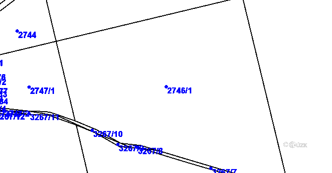 Parcela st. 2746/1 v KÚ Planá nad Lužnicí, Katastrální mapa