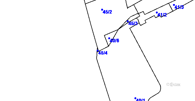 Parcela st. 45/4 v KÚ Planá nad Lužnicí, Katastrální mapa