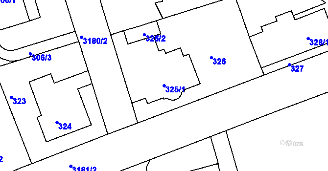 Parcela st. 325/1 v KÚ Planá nad Lužnicí, Katastrální mapa