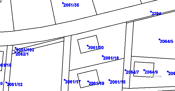 Parcela st. 2061/20 v KÚ Planá nad Lužnicí, Katastrální mapa