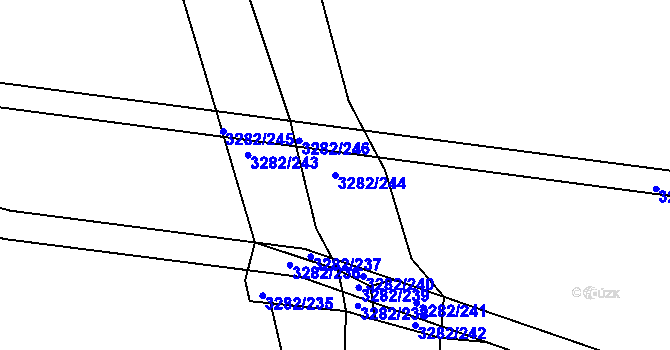 Parcela st. 3282/244 v KÚ Planá nad Lužnicí, Katastrální mapa