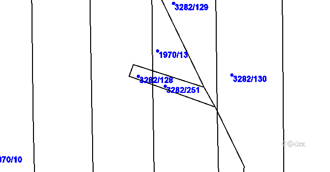Parcela st. 3282/251 v KÚ Planá nad Lužnicí, Katastrální mapa