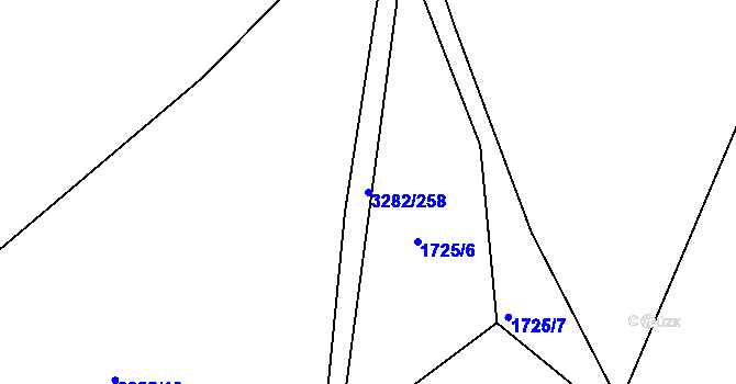 Parcela st. 3282/258 v KÚ Planá nad Lužnicí, Katastrální mapa