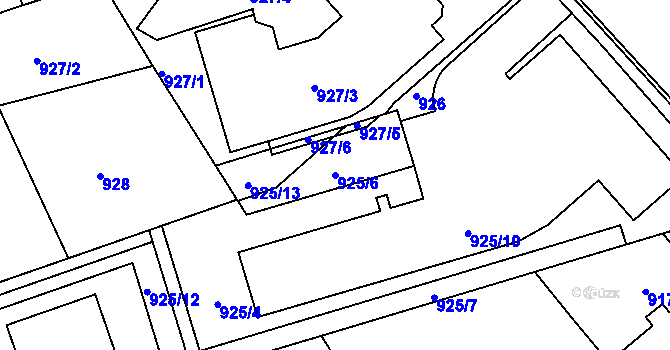 Parcela st. 925/6 v KÚ Planá nad Lužnicí, Katastrální mapa