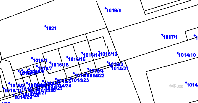 Parcela st. 1016/13 v KÚ Planá nad Lužnicí, Katastrální mapa