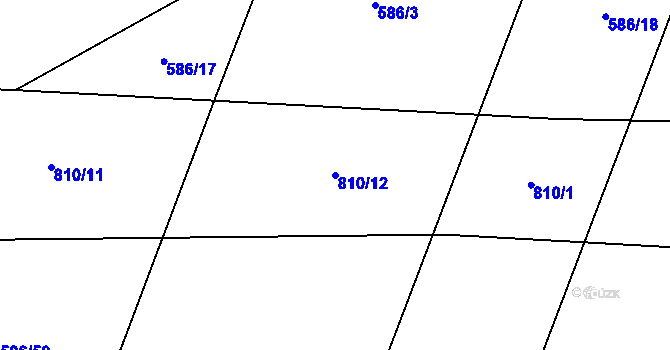Parcela st. 810/12 v KÚ Plaňany, Katastrální mapa