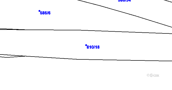 Parcela st. 810/18 v KÚ Plaňany, Katastrální mapa