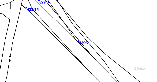 Parcela st. 529/2 v KÚ Korýtka, Katastrální mapa