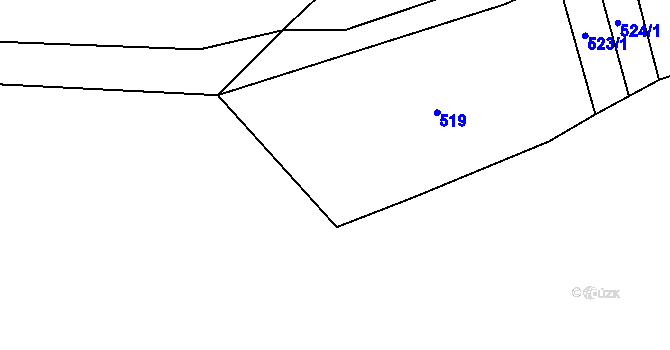 Parcela st. 577/8 v KÚ Ondřejov nad Střelou, Katastrální mapa