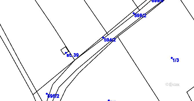 Parcela st. 817/11 v KÚ Ondřejov nad Střelou, Katastrální mapa