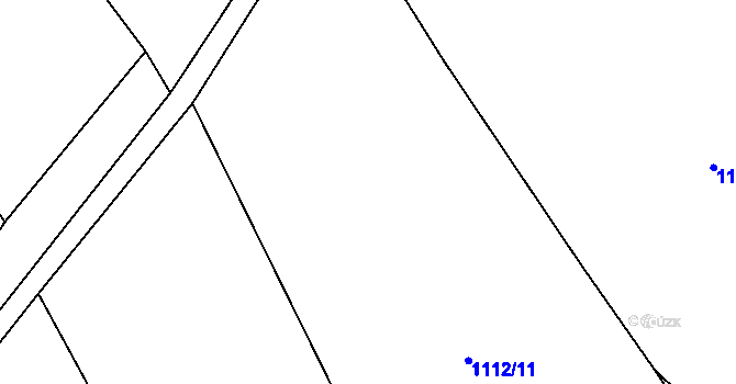 Parcela st. 1112/2 v KÚ Zborovy, Katastrální mapa