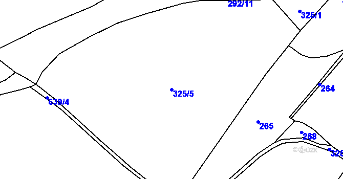 Parcela st. 325/5 v KÚ Plasná, Katastrální mapa