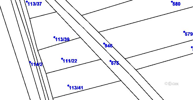 Parcela st. 113/5 v KÚ Plasy, Katastrální mapa
