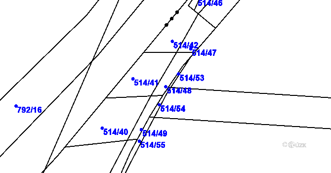 Parcela st. 514/48 v KÚ Plav, Katastrální mapa