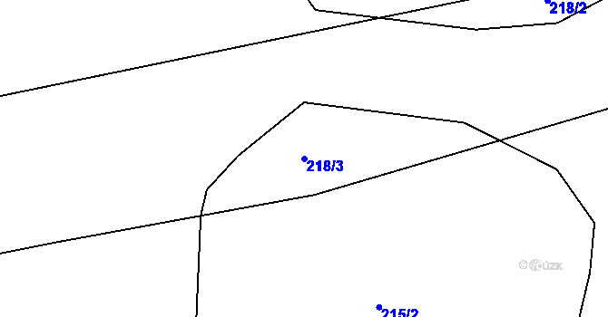 Parcela st. 218/3 v KÚ Plav, Katastrální mapa