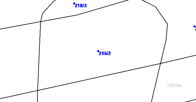 Parcela st. 215/2 v KÚ Plav, Katastrální mapa
