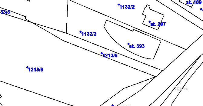 Parcela st. 1213/6 v KÚ Plav, Katastrální mapa