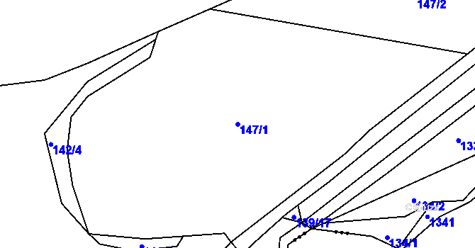 Parcela st. 147/1 v KÚ Plav, Katastrální mapa