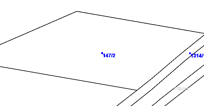 Parcela st. 147/2 v KÚ Plav, Katastrální mapa