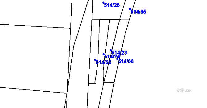 Parcela st. 514/24 v KÚ Plav, Katastrální mapa